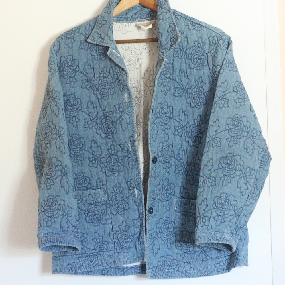 Quilted denim jacket